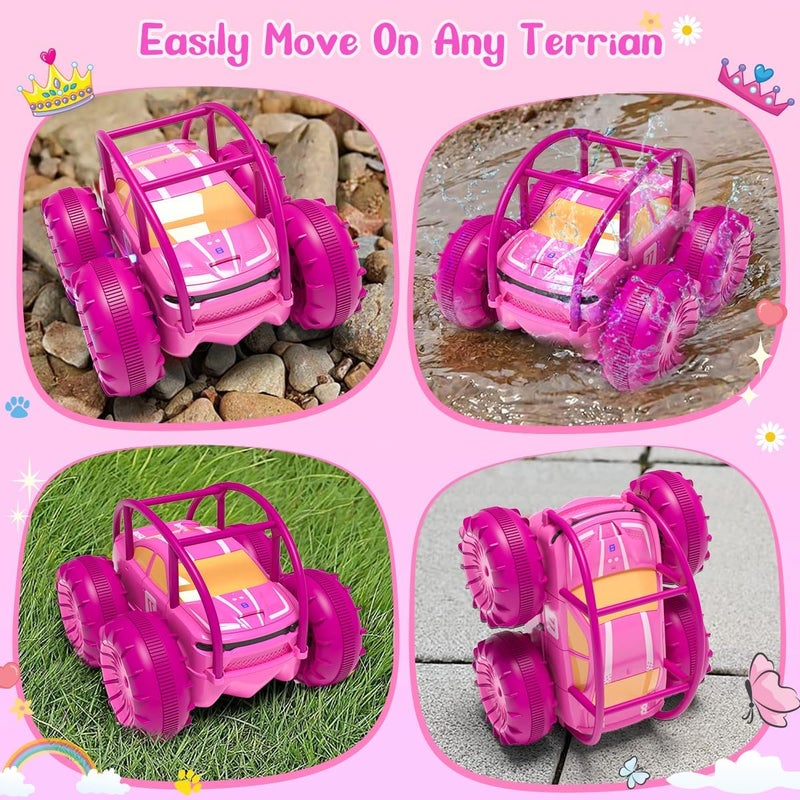 MaxTronic Amphibious Remote Control Car,Rechargeable RC Cars Toy 360° Flips Rotation Stunt Crawler 15KM/H 4WD All Terrain Outdoor Indoor Toy for Kids Boys Girls 3-12 - Image 4